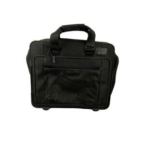 TUMI Rolling Expandable Laptop Briefcase Carry On Messenger Bag Leather Straps